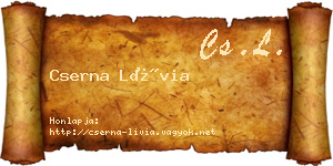 Cserna Lívia névjegykártya